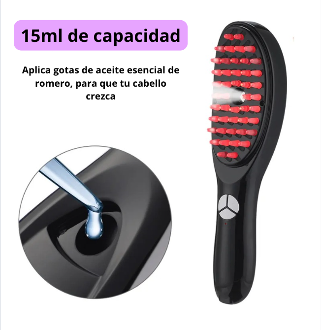 Cepillo Crecimiento Cabello Luces LED